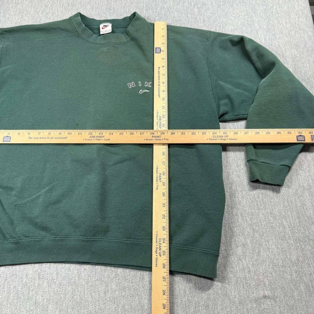 Nike Sweatshirt Mens XL Green Vintage Embroidered Swoosh Crewneck Pullover USA